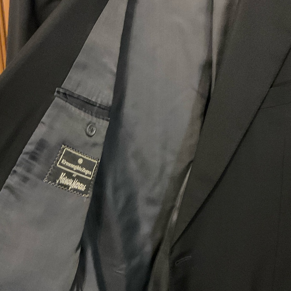 Ermenegildo Zegna Black Sporr Coat With Gold Buttons View 4